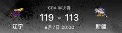 CBA季后赛，辽宁大比分2-0战胜新疆挺进决赛